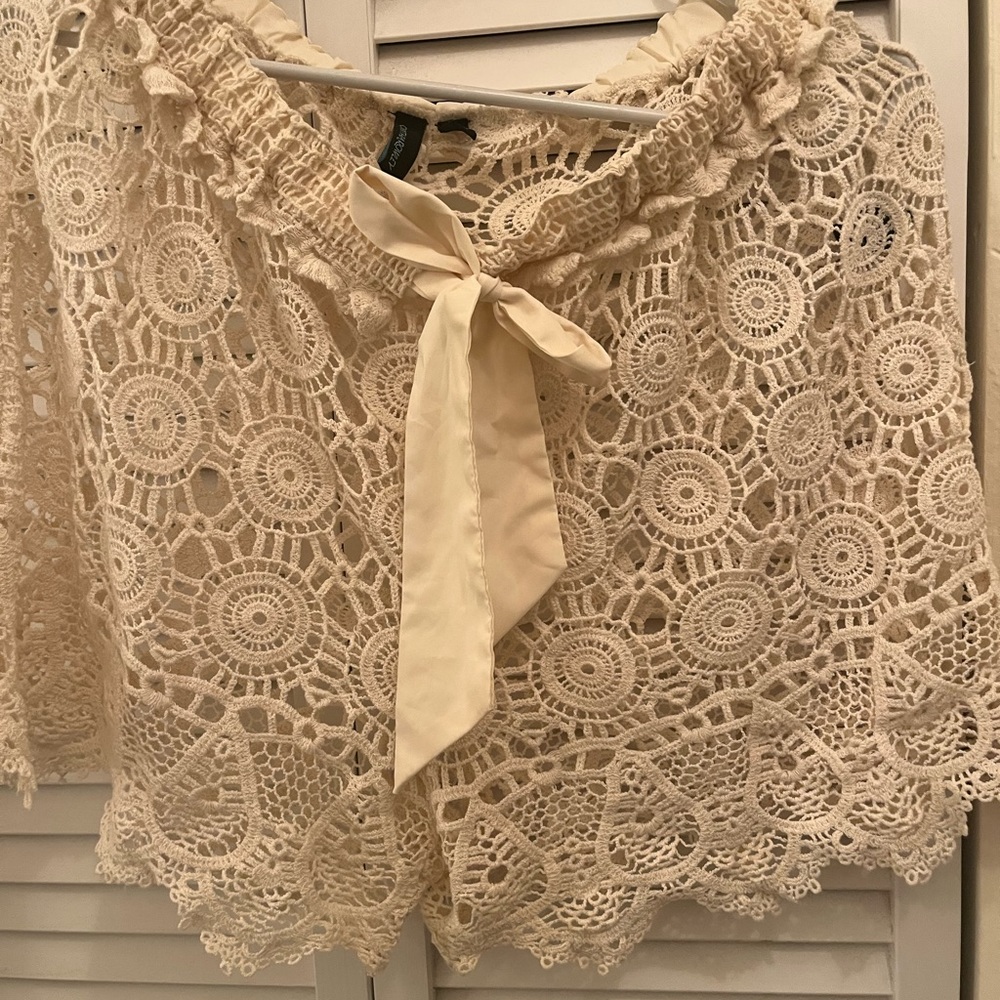 Crochet shorts. NWOT.
